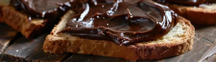 Baguette with chocolate spread