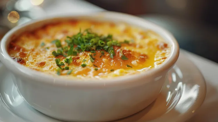 Baked eggs with chives and feta