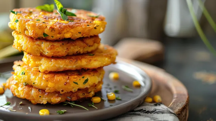 Basil jalapeno corn fritter