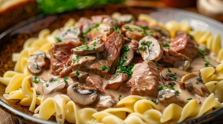 Beef stroganoff