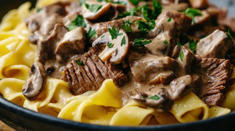 Beef stroganoff