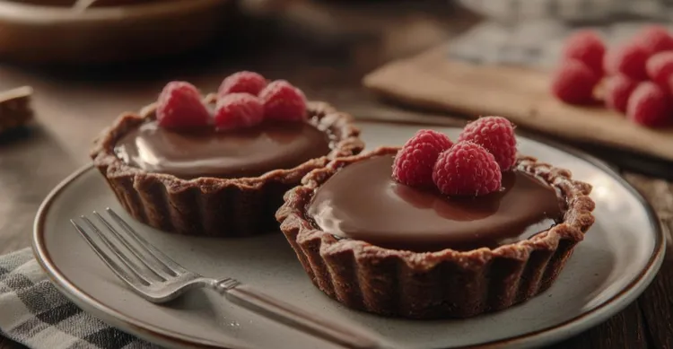 Chocolate brulee tartlets
