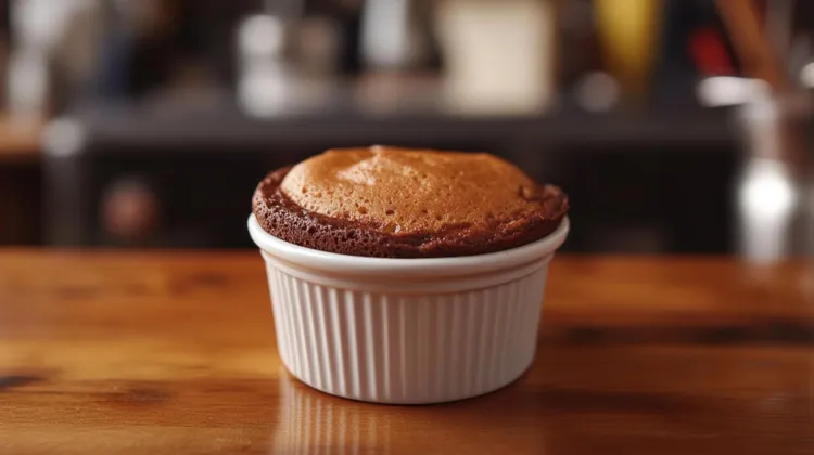 Chocolate puddings with mocha sauce