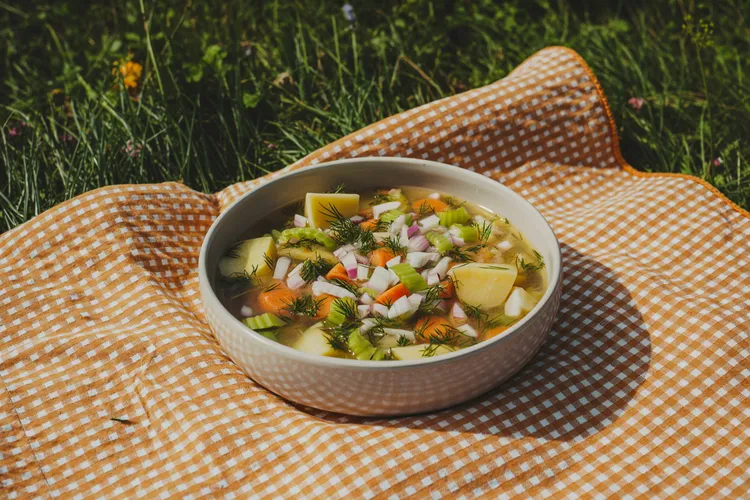 Potato soup with fresh dill