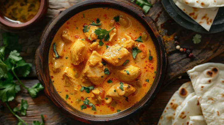 Coconut chicken and lime curry