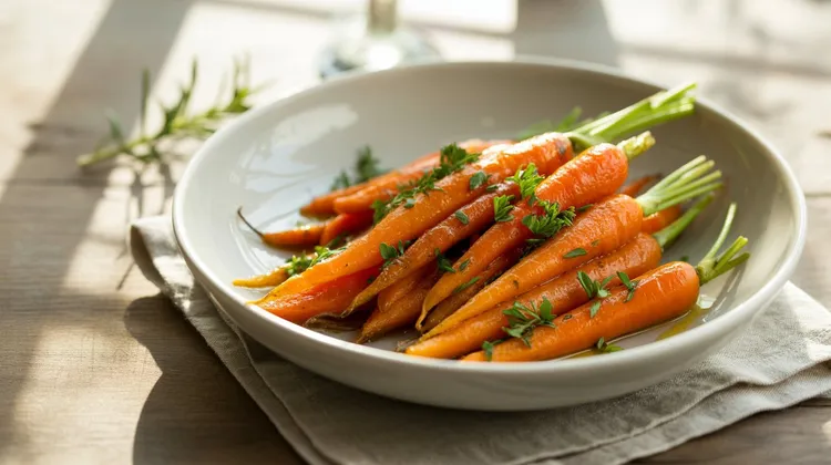 Coriander and cumin spiced baby carrots