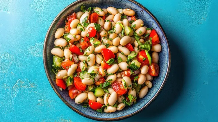 Avocado & white bean salad