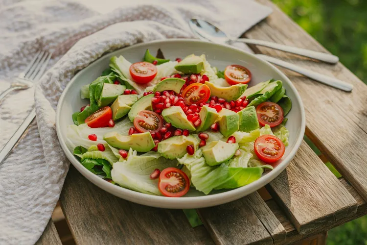 Pomegranate avocado salad
