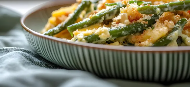 Crunchy parmesan asparagus and beans