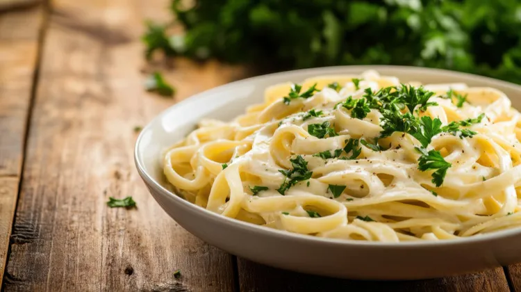 Whole-wheat fettucine alfredo