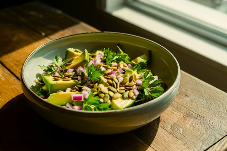 Fresh herbed avocado salad