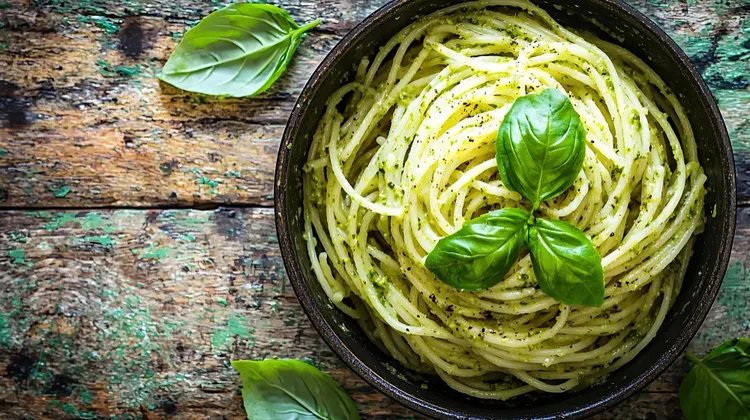 Garlic and herb white spaghetti