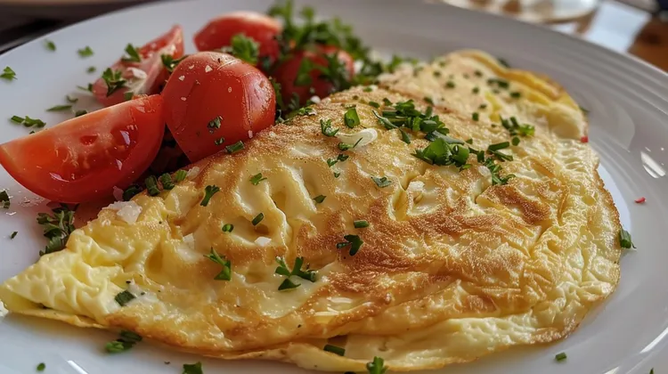 Garlic-infused omelet