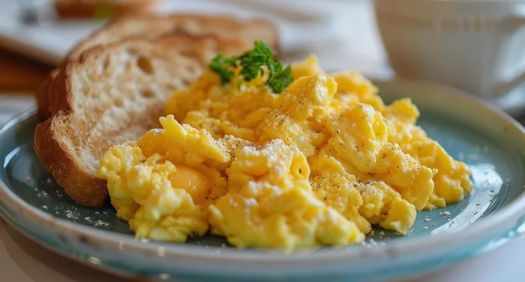 Garlic scrambled eggs
