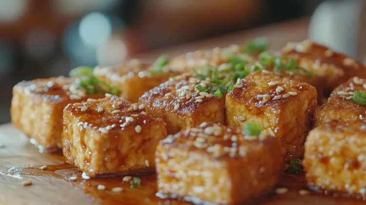 General tso's baked tofu