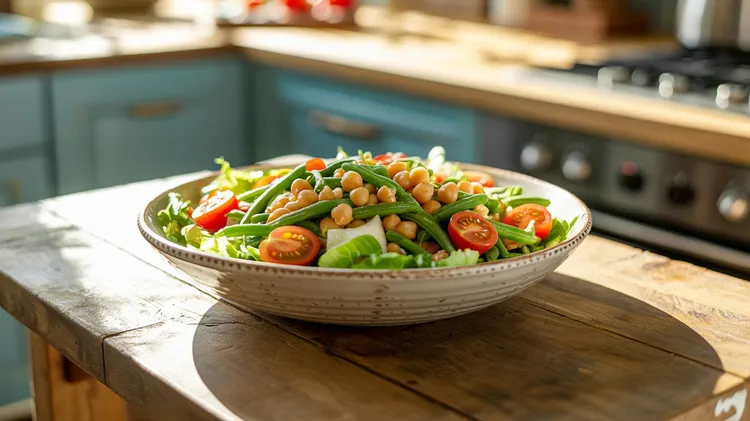 Green beans with chickpeas