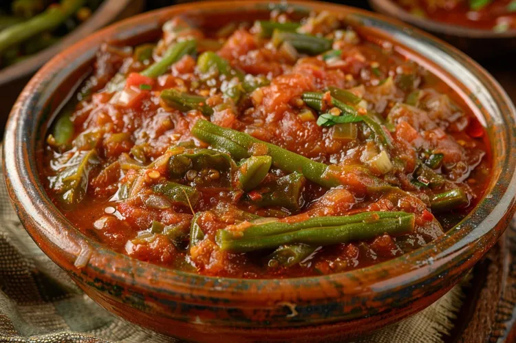 Green beans with olive oil