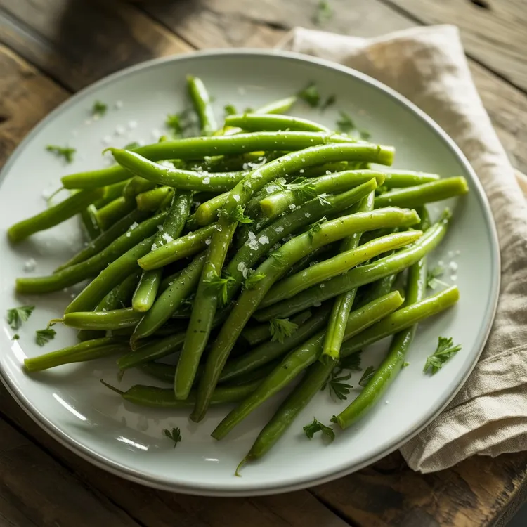Green beans with parsley and lemon