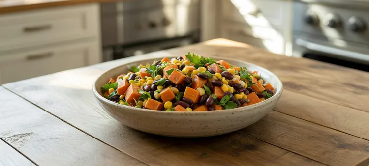 Bean and sweet potato salad