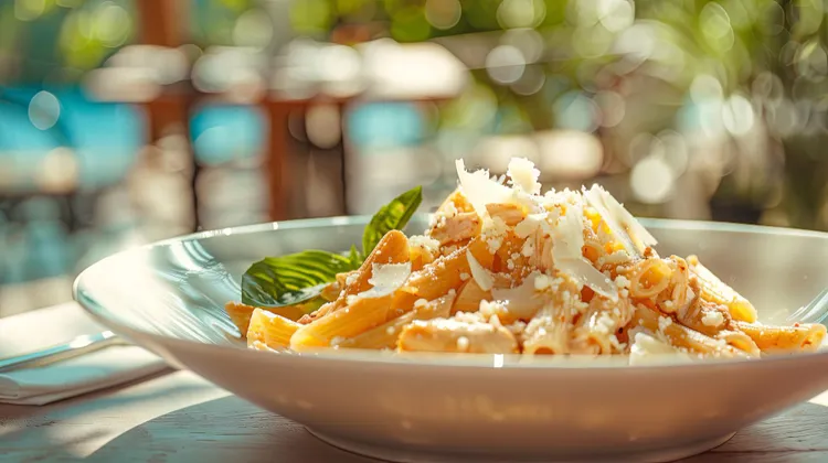 Whole-wheat pasta with parmesan cheese