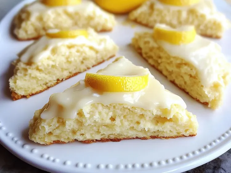 Lemon shortbread triangles