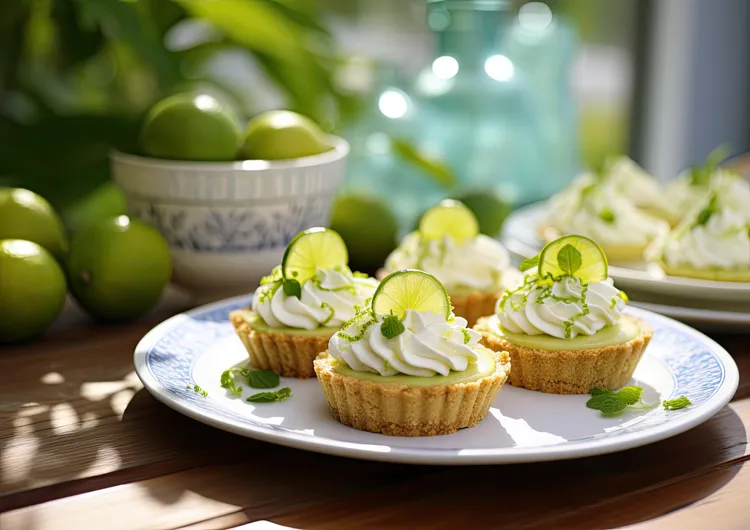 Lime & coconut tarts