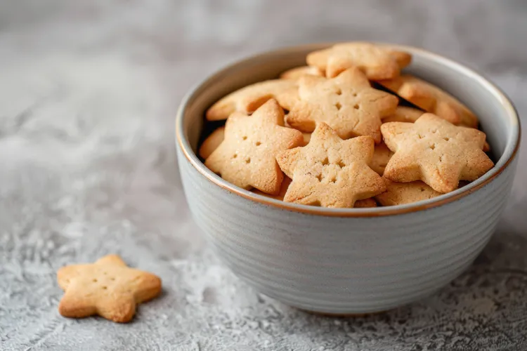 Macadamia shortbread stars