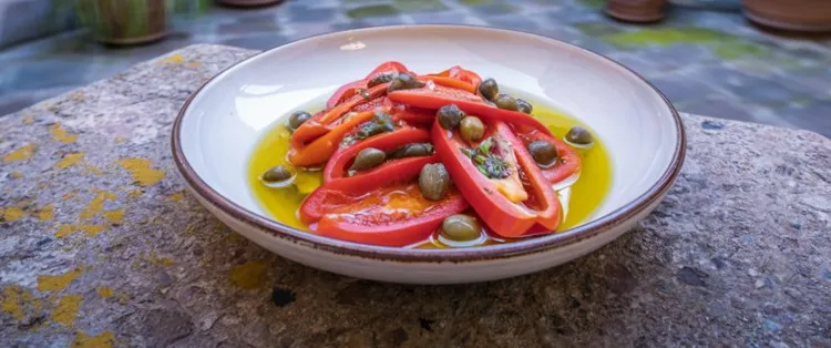 Marinated capsicums