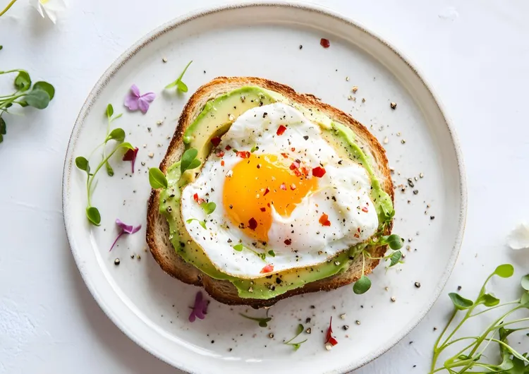 Open-face breakfast sandwich