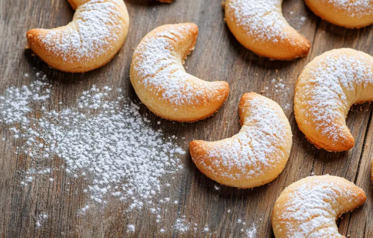 Orange shortbread crescents