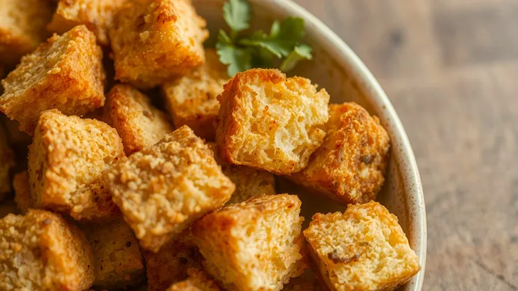 Paprika & parmesan croutons