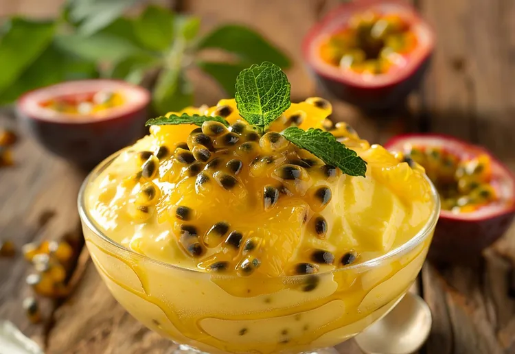 Passionfruit flummery