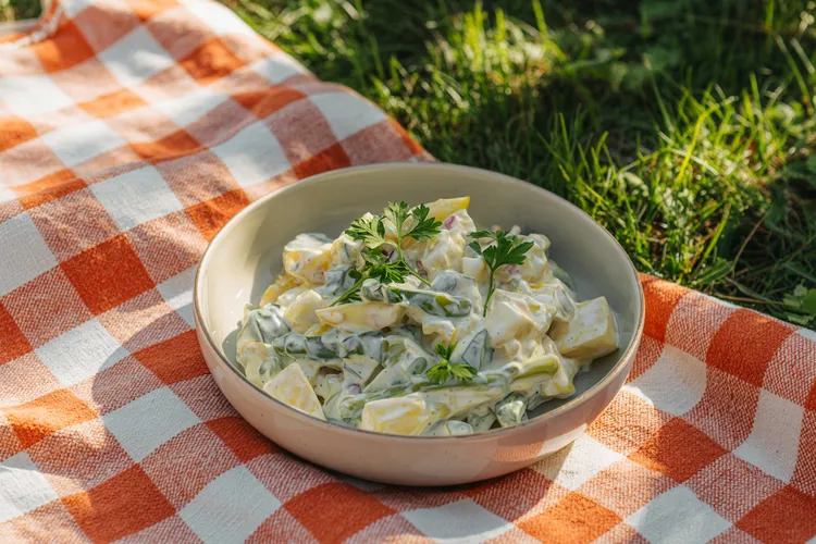 Potato and asparagus salad