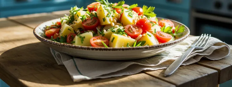 Potato and cherry tomato salad
