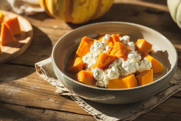 Pumpkin cottage cheese
