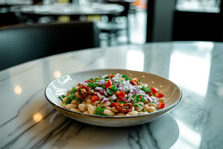 Quick white bean salad
