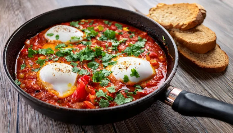 Ratatouille with poached egg