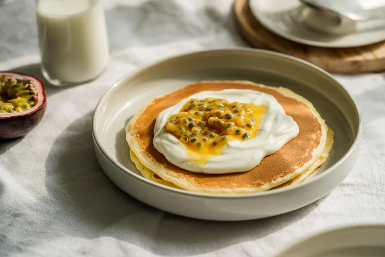Ricotta and lime pancakes