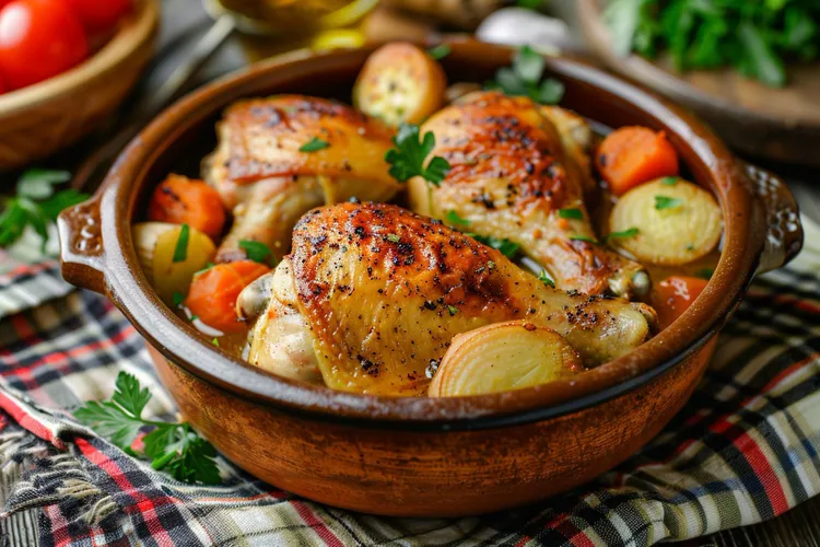 Slow cooker roast chicken