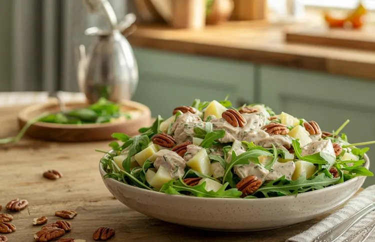 Smoked chicken and pecan salad