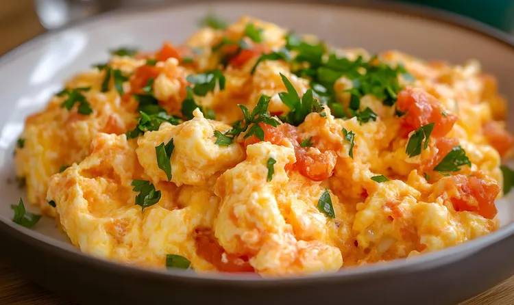 Southwest salsa scrambled eggs