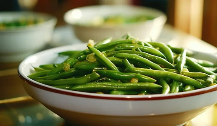 Garlic butter steamed green beans