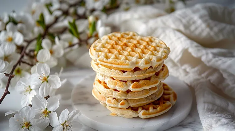 Waffles with sweet vanilla flavor