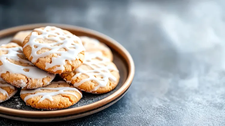 Cookies with powdered sugar glaze