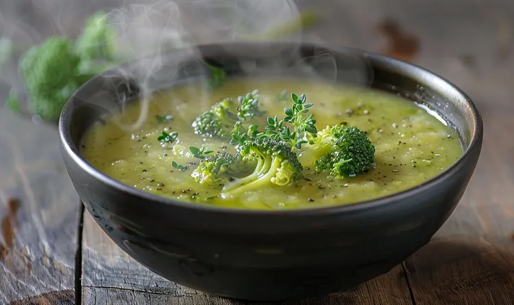 Thai green curry and broccoli soup