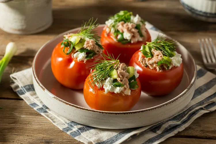 Tuna-stuffed tomatoes