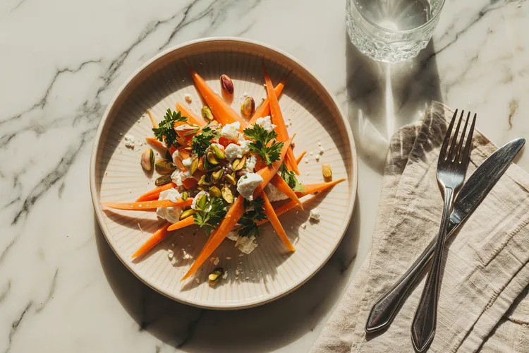 Warm carrot salad