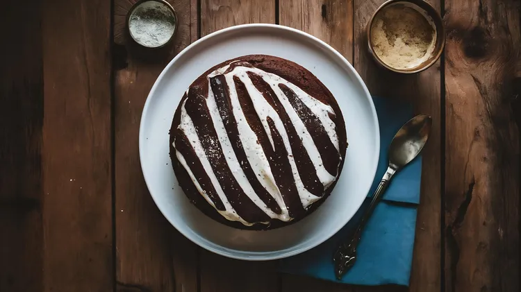 Warm chocolate cake