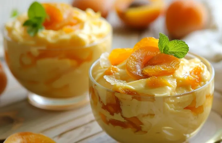Greek yogurt with sweet apricots