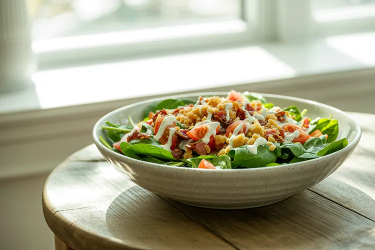 Blt salad with creamy chive dressing